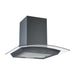 Prima PRCGH017 60cm Curved Glass Chimney Hood - Black - Unbeatable Bathrooms
