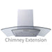 Prima PRCGH801 Curved Chimney Hood Extension - St/Steel - Unbeatable Bathrooms