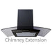 Prima PRCGH901 Curved Chimney Hood Extension - Black - Unbeatable Bathrooms