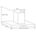 Prima+ PRCH027 60cm Box Chimney Hood - Black - Unbeatable Bathrooms