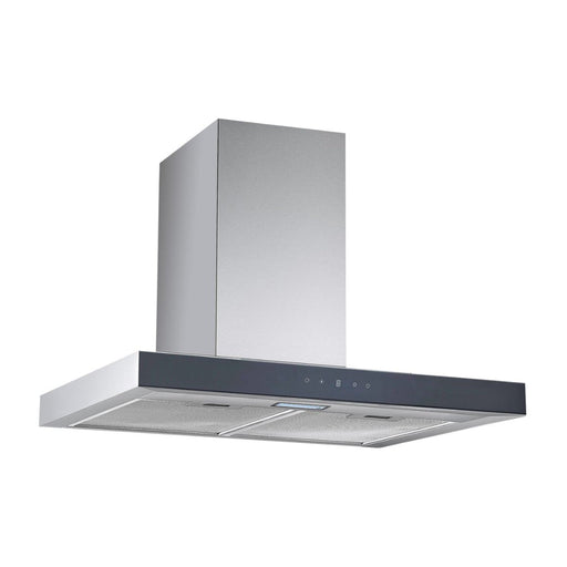 Prima PRCH031 60cm Box Chimney Hood - Black & St/Steel - Unbeatable Bathrooms