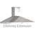 Prima PRCH800 81cm Chimney Hood Extension - St/Steel - Unbeatable Bathrooms