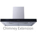 Prima PRCH802 81cm Chimney Hood Extension - St/Steel - Unbeatable Bathrooms