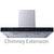 Prima PRCH802 81cm Chimney Hood Extension - St/Steel - Unbeatable Bathrooms