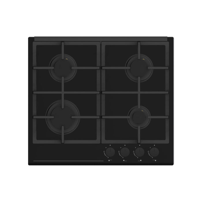 Prima+ PRGH218 60cm Gas on Glass Hob - Black - Unbeatable Bathrooms