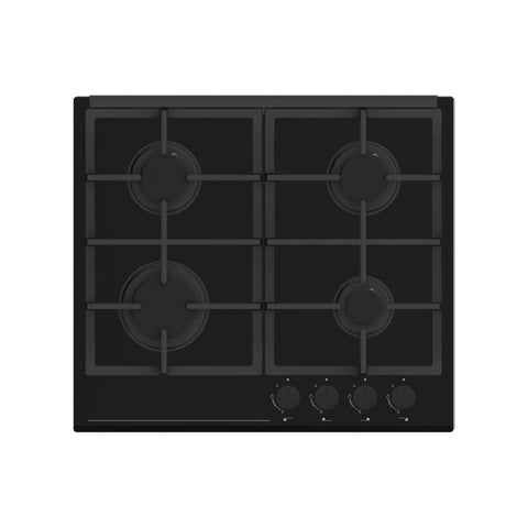 Prima+ PRGH218 60cm Gas on Glass Hob - Black - Unbeatable Bathrooms
