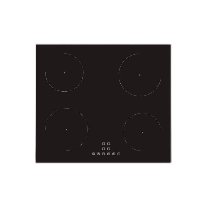 Prima PRIH024 60cm Framed Induction Hob - Black & St/Steel - Unbeatable Bathrooms