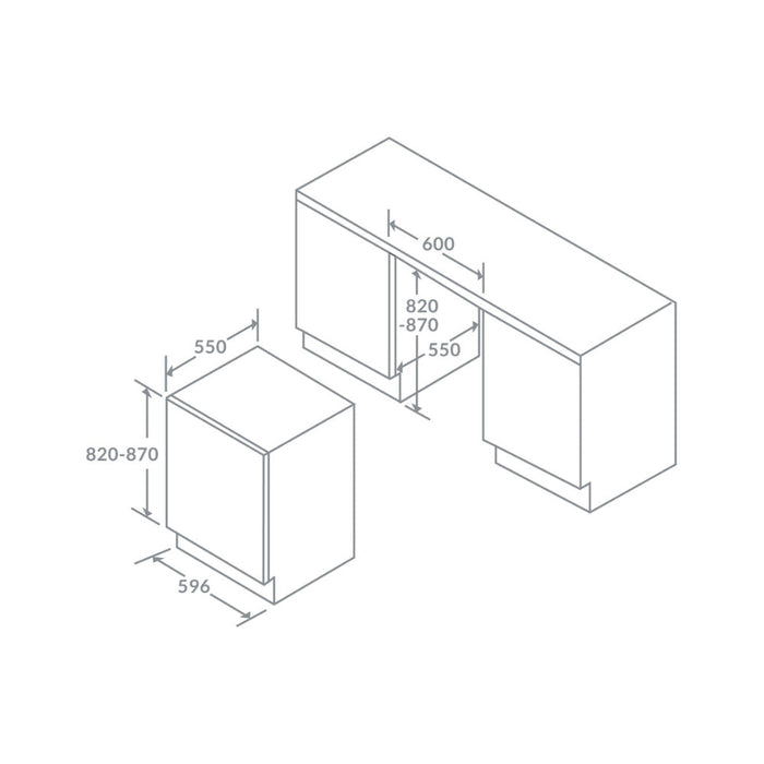 Prima PRRF101 B/I Under Counter Larder Fridge - Unbeatable Bathrooms