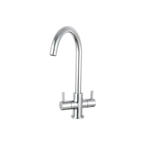 Prima Staten Swan Neck Dual Lever Mixer Tap - Unbeatable Bathrooms