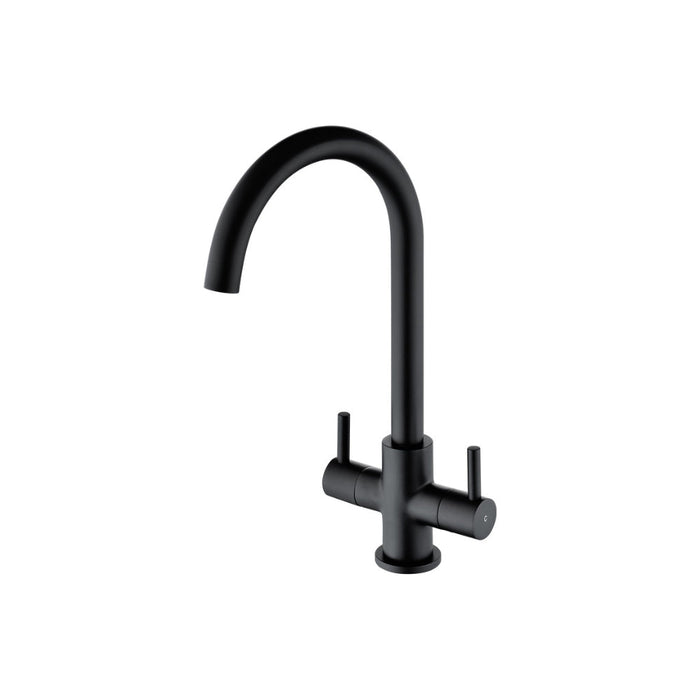Prima Staten Swan Neck Dual Lever Mixer Tap - Unbeatable Bathrooms