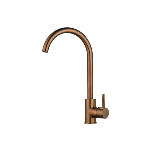 Prima Swan Neck Single Lever Mixer Tap - Copper - Unbeatable Bathrooms