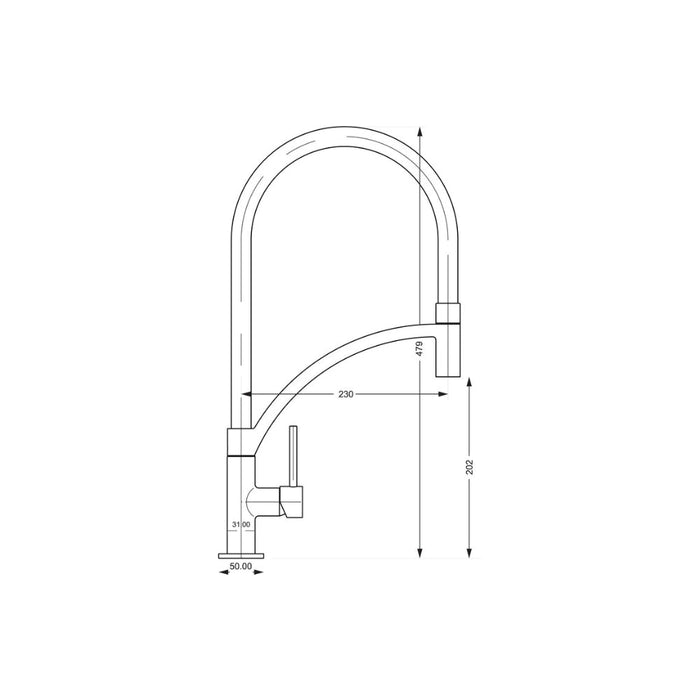 Prima+ Swan Neck Single Lever Mixer Tap w/Pull Out - Unbeatable Bathrooms