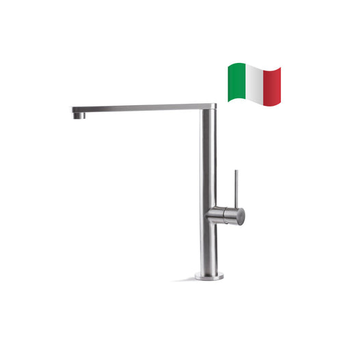 Prima+ Tiber Single Lever Flat Mixer Tap - St/Steel - Unbeatable Bathrooms