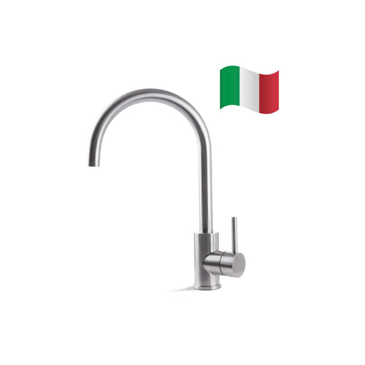 Prima+ Tiber Single Lever Round Mixer Tap - St/Steel - Unbeatable Bathrooms