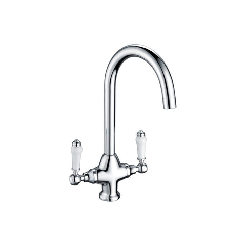 Prima Traditional Belfast Dual Lever Tap - Chrome - Unbeatable Bathrooms