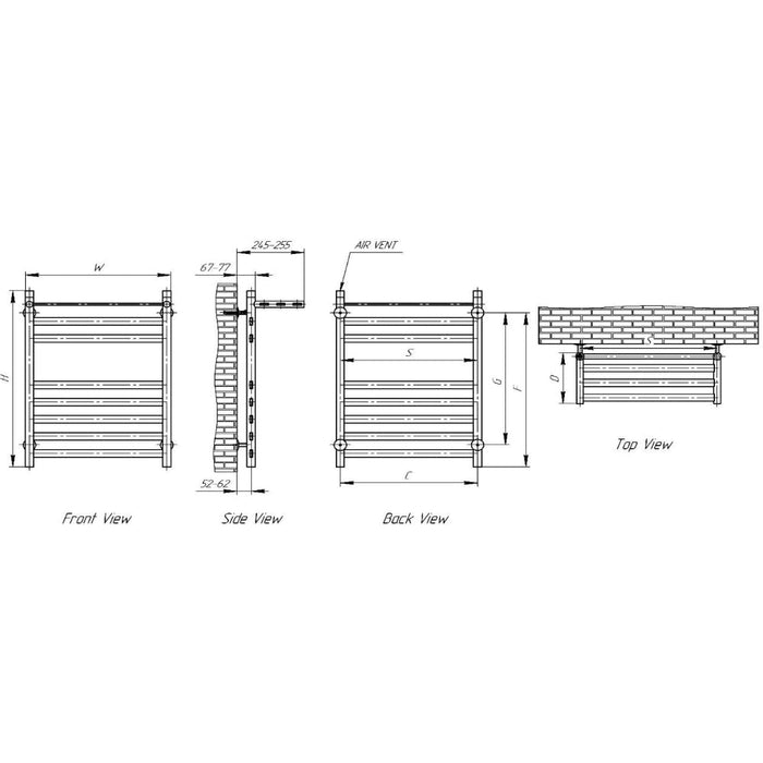 Reina Designer Alento Stainless Steel Towel Rail - Unbeatable Bathrooms