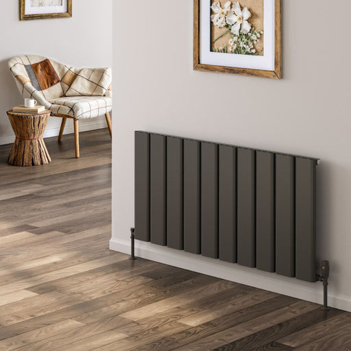 Reina Designer Caldaro Horizontal Aluminium Radiator - Unbeatable Bathrooms