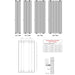 Reina Designer Caldaro Vertical Aluminium Radiator - Unbeatable Bathrooms
