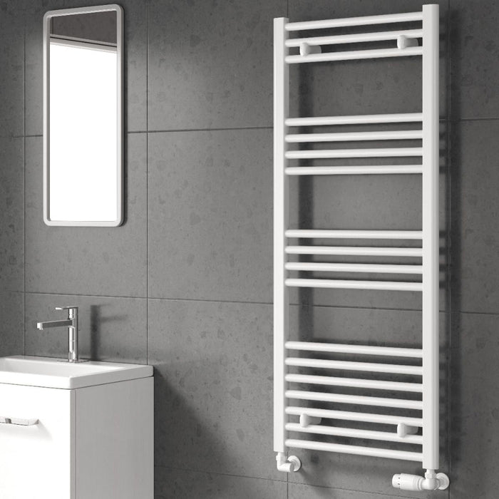 Reina Designer Capo Flat Mild Steel Towel Rail - Unbeatable Bathrooms