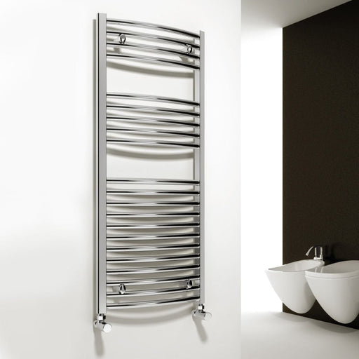 Reina Designer Diva Curved Mild Steel Towel Rail - Unbeatable Bathrooms