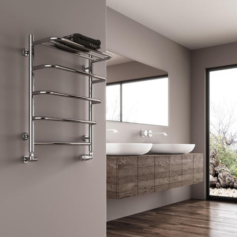 Reina Designer Elvo Stainless Steel Towel Rail - Unbeatable Bathrooms