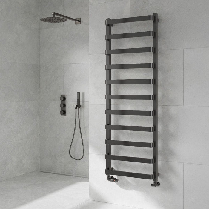 Reina Designer Flora Mild Steel Towel Rail - Unbeatable Bathrooms