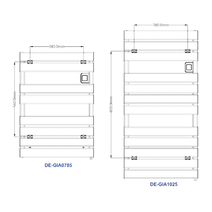 Reina Designer Gia Aluminium Towel Rail - Unbeatable Bathrooms