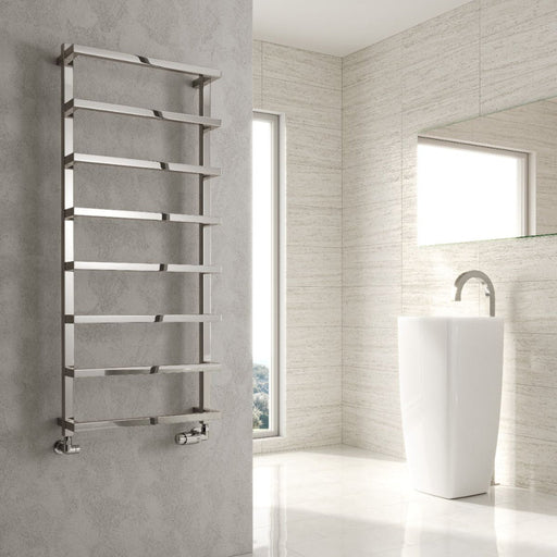 Reina Designer Glora Mild Steel Towel Rail - Unbeatable Bathrooms