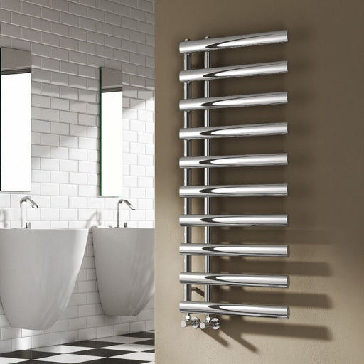 Reina Designer Grace Mild Steel Towel Rail - Unbeatable Bathrooms