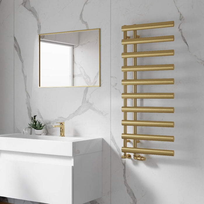 Reina Designer Grace Mild Steel Towel Rail - Unbeatable Bathrooms