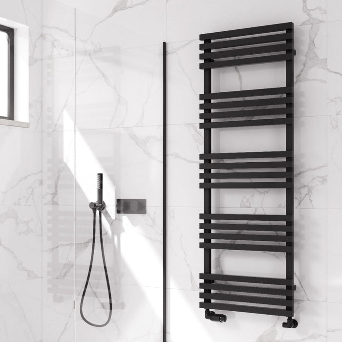 Reina Designer Kale Mild Steel Towel Rail - Unbeatable Bathrooms