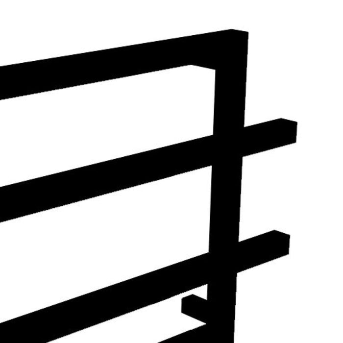 Reina Designer Lago 2 Mild Steel Towel Rail - Unbeatable Bathrooms