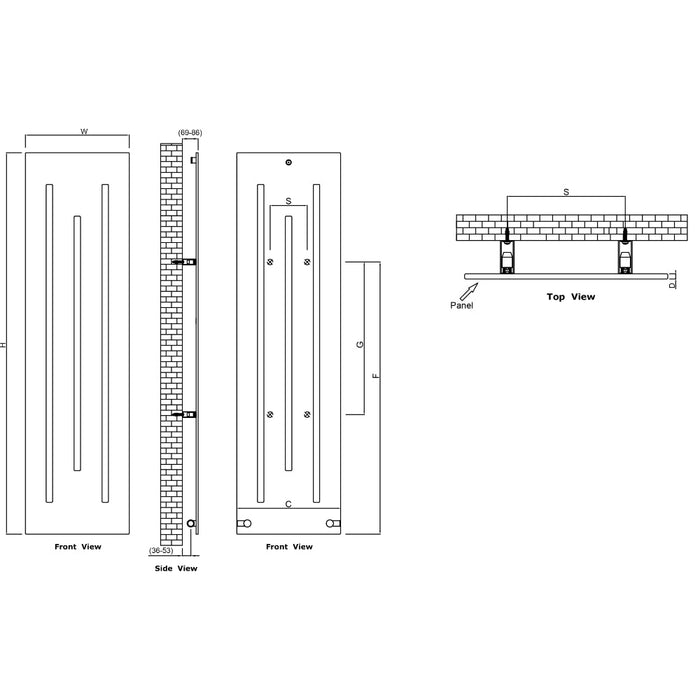 Reina Designer Line Mild Steel Radiator - Unbeatable Bathrooms