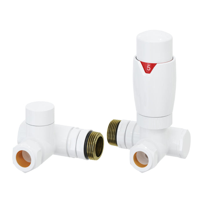 Reina Designer Modal TRV Dual Fuel Corner Valves - Unbeatable Bathrooms