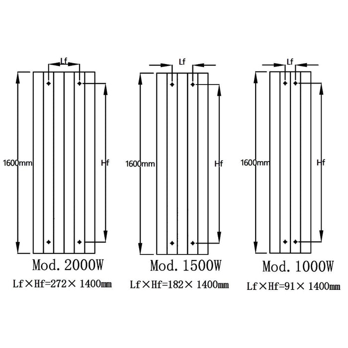 Reina Designer Nika Vertical Aluminium Radiator - Unbeatable Bathrooms