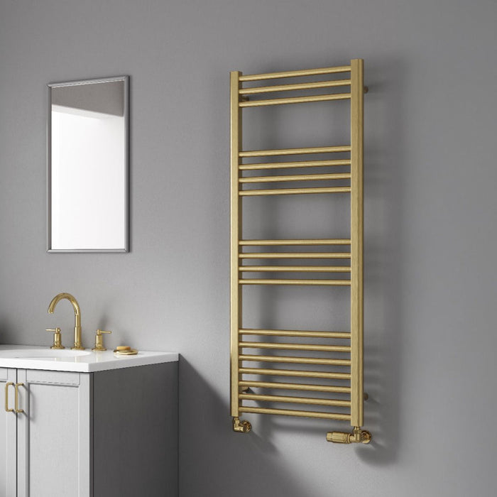 Reina Designer Ottone Mild Steel Towel Rail - Unbeatable Bathrooms