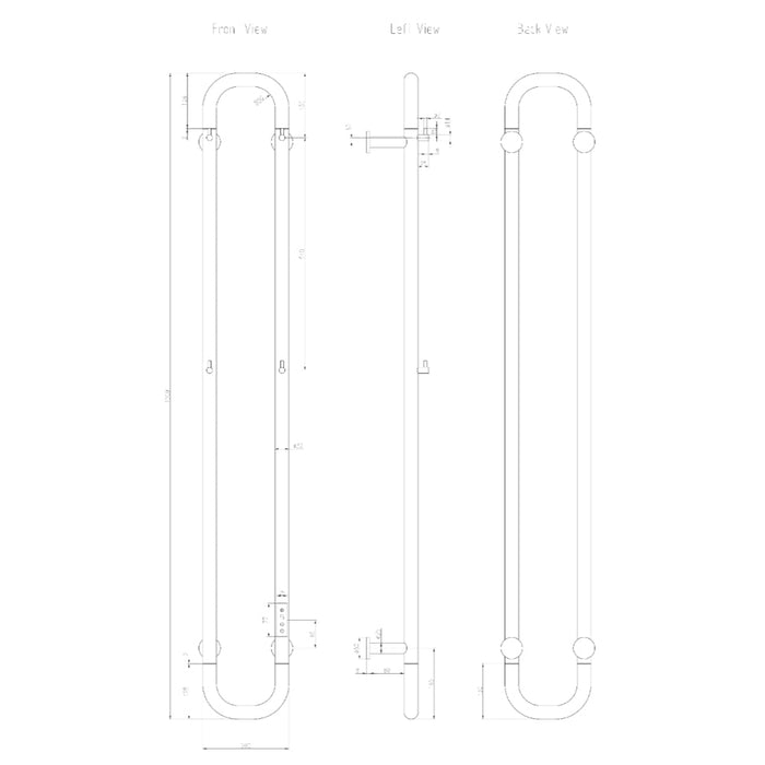 Reina Designer Pelmo Stainless Steel Towel Rail - Unbeatable Bathrooms