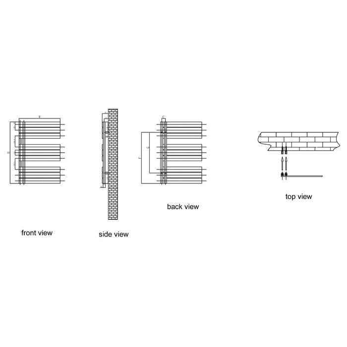 Reina Designer Pettino Mild Steel Towel Rail - Unbeatable Bathrooms