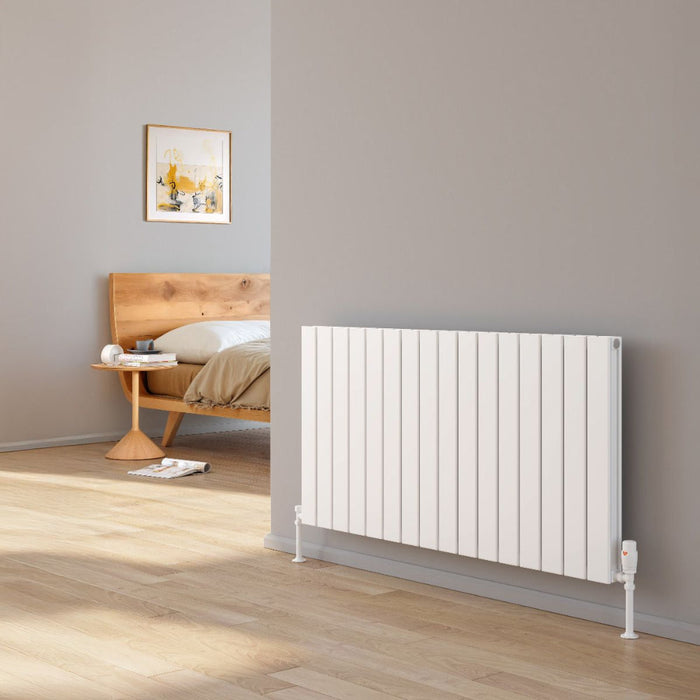 Reina Designer Piatto Horizontal Aluminium Radiator - Unbeatable Bathrooms