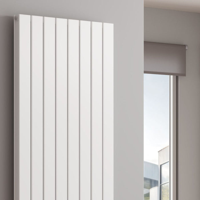Reina Designer Piatto Vertical Aluminium Radiator - Unbeatable Bathrooms