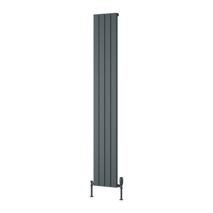 Reina Designer Piatto Vertical Aluminium Radiator - Unbeatable Bathrooms