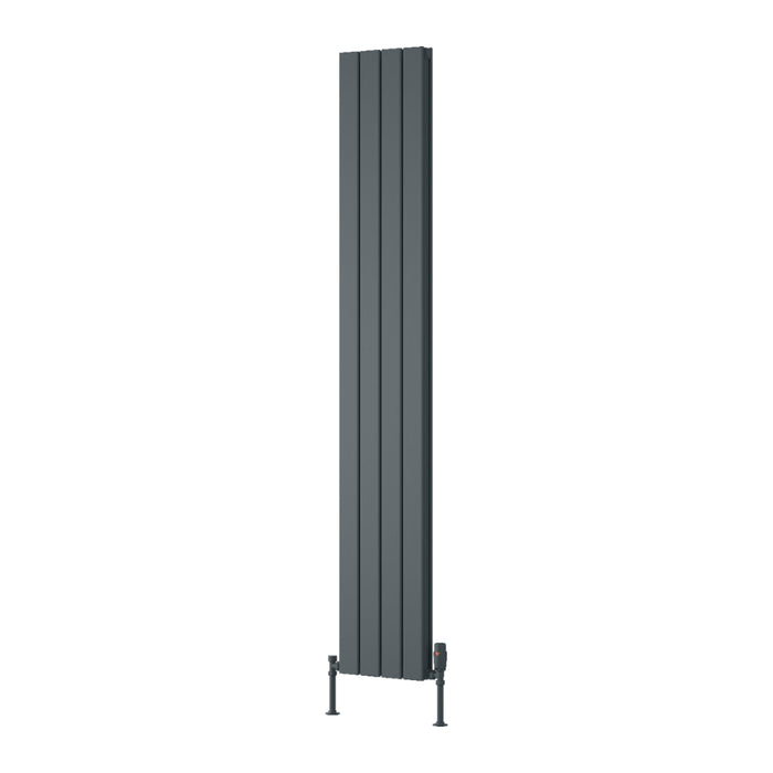 Reina Designer Piatto Vertical Aluminium Radiator - Unbeatable Bathrooms
