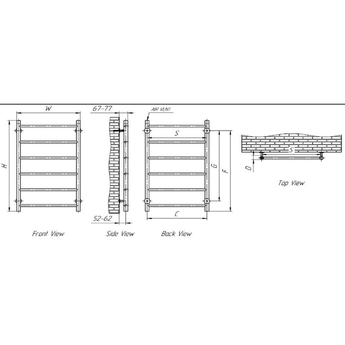 Reina Designer Savio Stainless Steel Towel Rail - Unbeatable Bathrooms