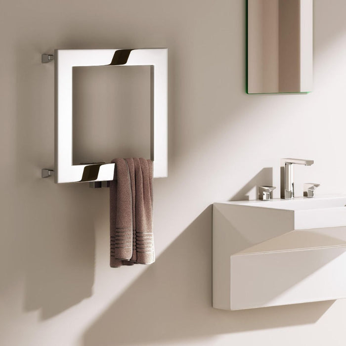 Reina Designer Square Stainless Steel Towel Rail - Unbeatable Bathrooms