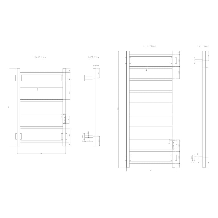 Reina Designer Velino Stainless Steel Towel Rail - Unbeatable Bathrooms