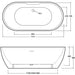 Synergy San Marlo 1415mm Double Ended Freestanding Bath - Unbeatable Bathrooms