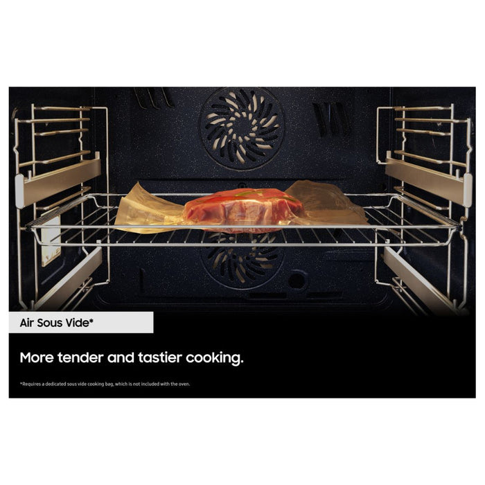 Samsung Bespoke Series 4 NV7B42205AK/U4 Oven with Dual Cook - Black Glass - Unbeatable Bathrooms