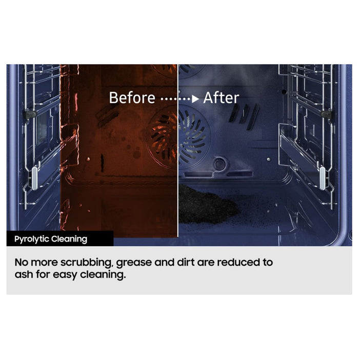 Samsung Bespoke Series 4 NV7B42205AK/U4 Oven with Dual Cook - Black Glass - Unbeatable Bathrooms