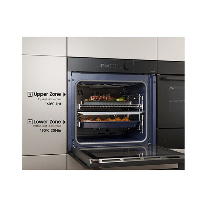 Samsung Bespoke Series 5 NV7B5675WAK/U4 Oven with Dual Cook - Black Glass - Unbeatable Bathrooms