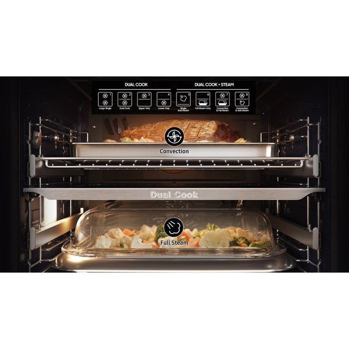 Samsung Bespoke Series 5 NV7B5675WAK/U4 Oven with Dual Cook - Black Glass - Unbeatable Bathrooms